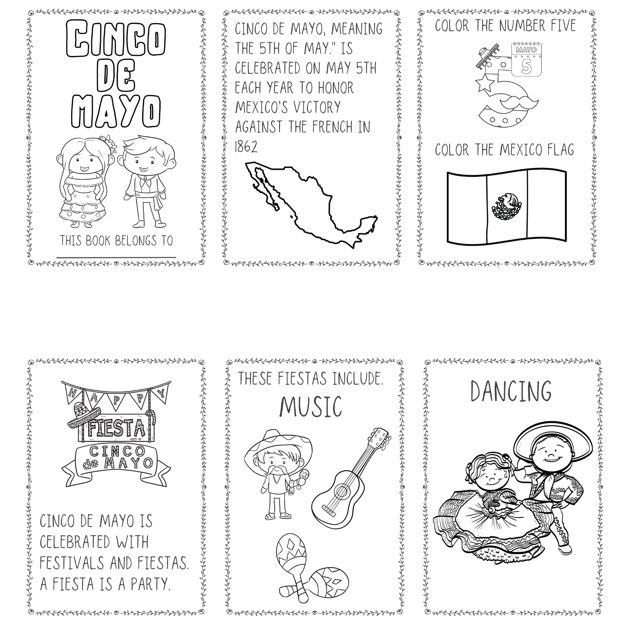 Cinco de mayo emergent reader