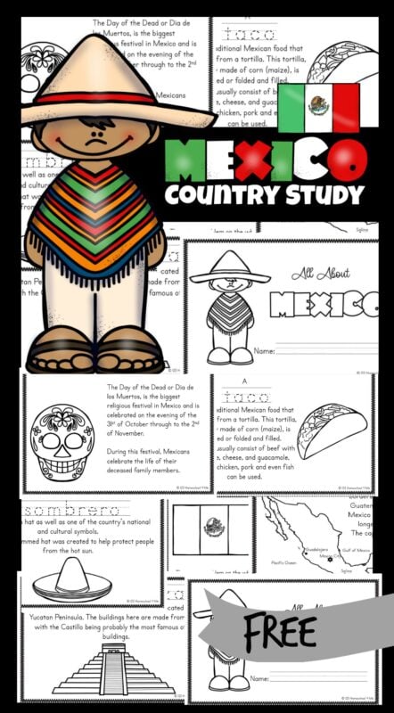 Free printable mexico for kids worksheets