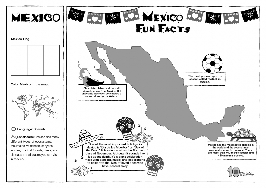 Mexico â free lesson plan and worksheets â minutes of quality time