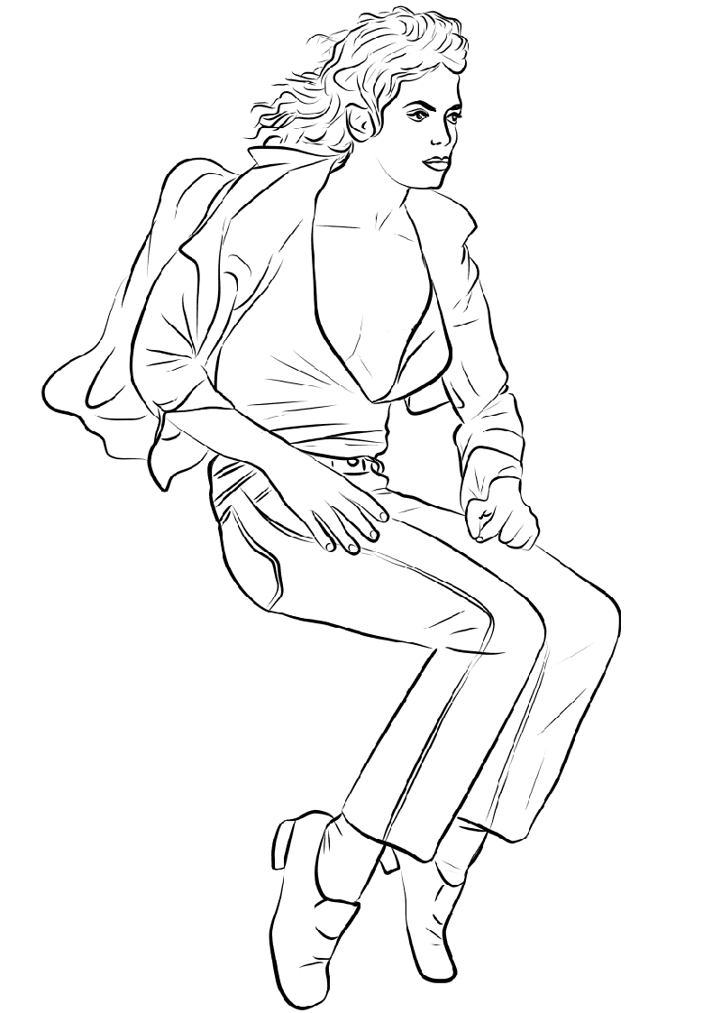Michael jackson coloring pages educative printable