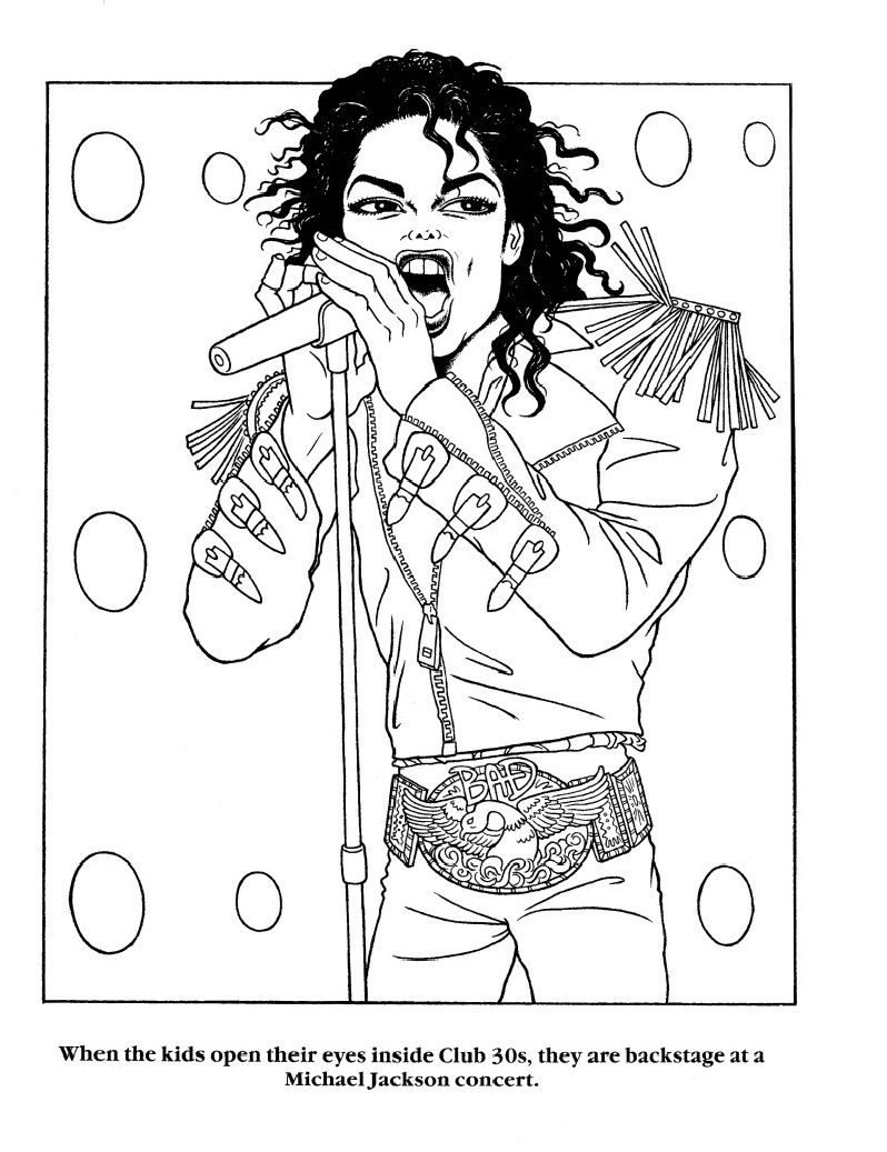 Page manga coloring book michael jackson drawings kids coloring books
