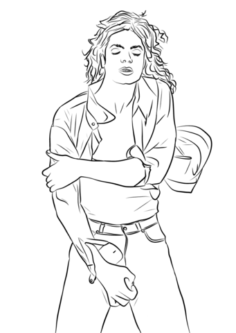 Michael jackson king of pop coloring page free printable coloring pages