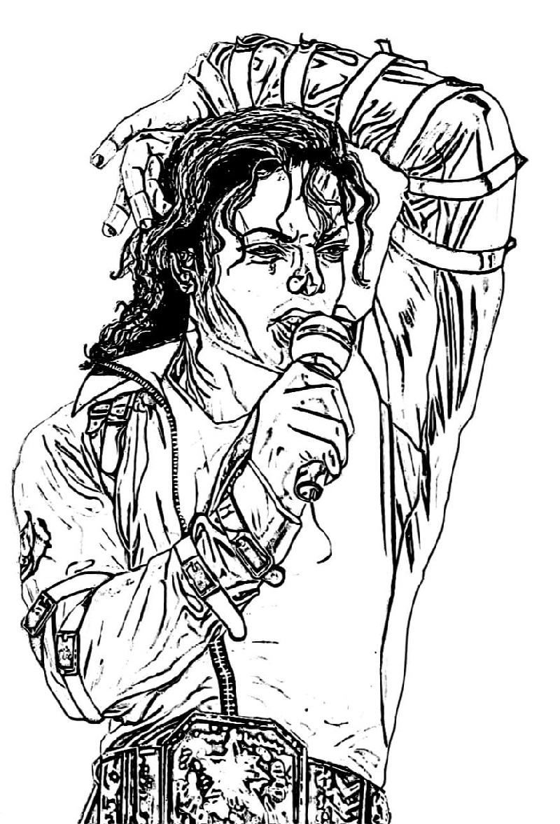 Michael jackson coloring pages educative printable