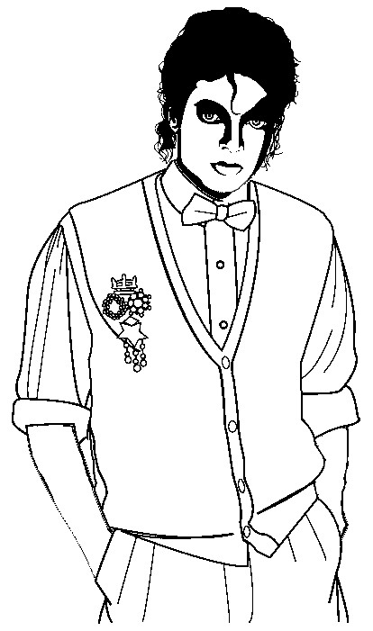 Coloring page michael jackson