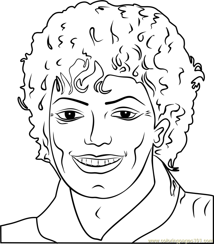 Michael jackson by andy warhol coloring page for kids