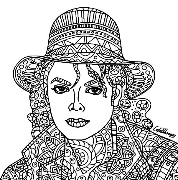 Michael jackson coloring color therapy app try this app for free getcolortherapyme cat coloring book coloring pages michael jackson drawings