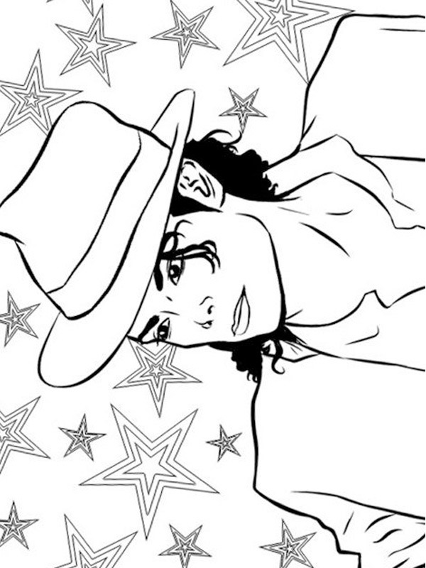 Micheal jackson coloring page
