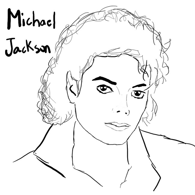 Coloring page michael jackson