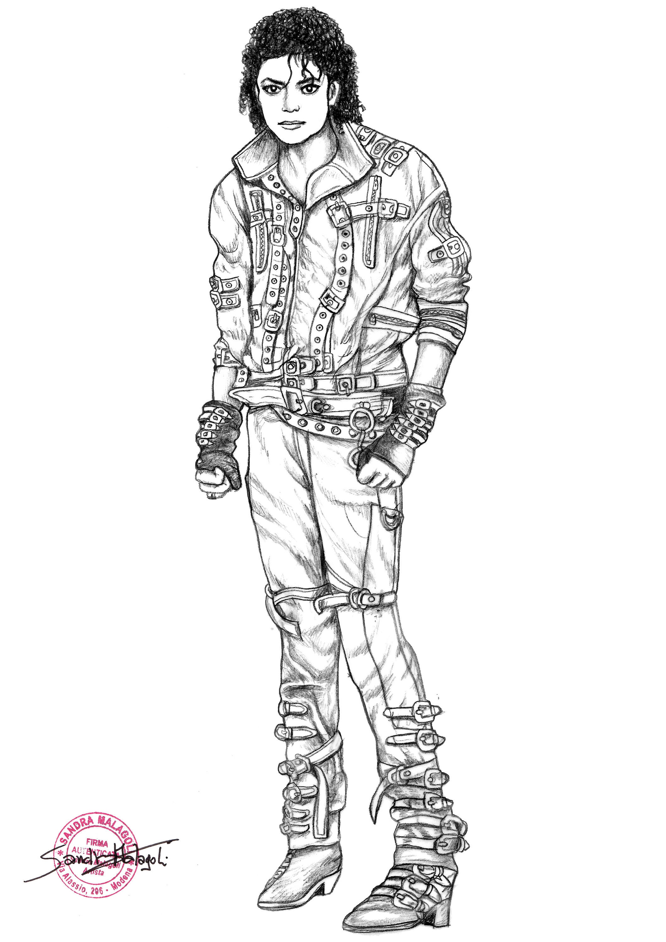 Drawing michael jackson bad coloring print