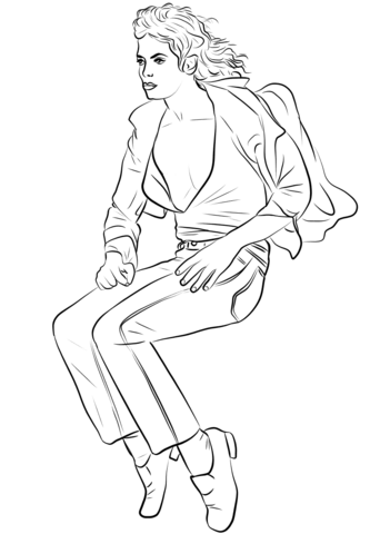 Michael jackson dancing coloring page free printable coloring pages