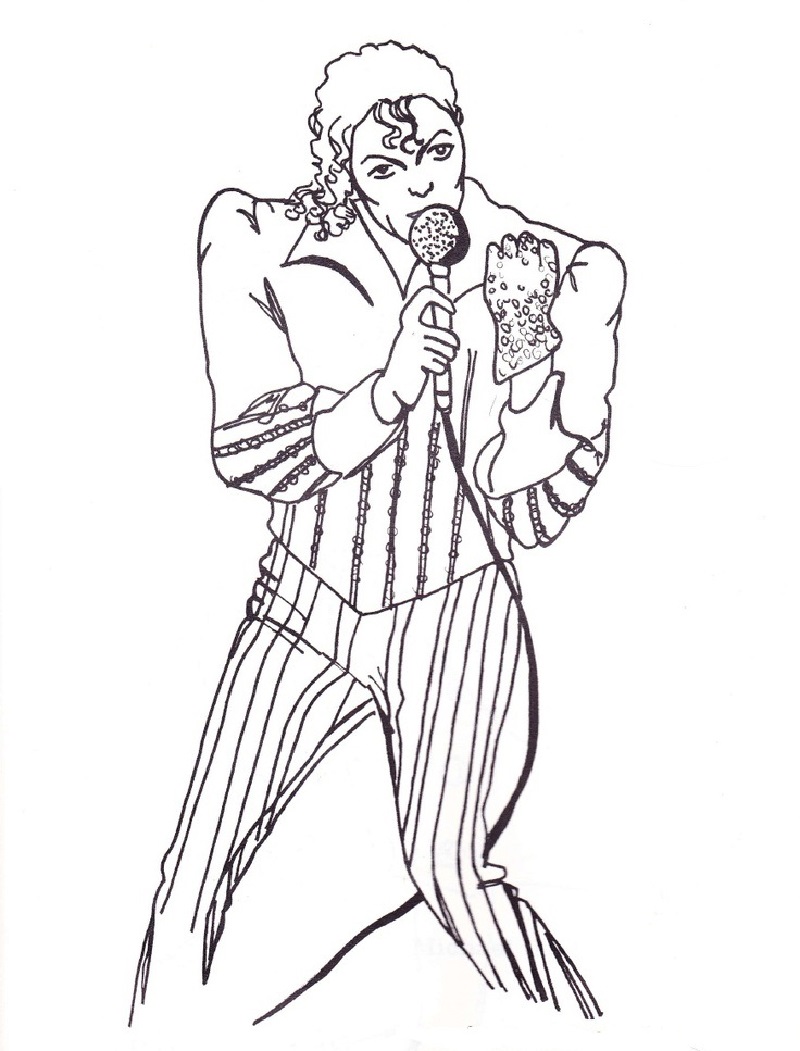 Michael jackson coloring pages educative printable