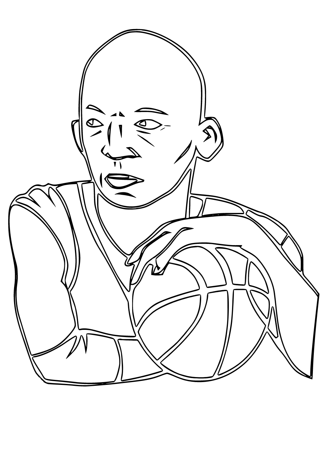 Free printable michael jordan ball coloring page for adults and kids