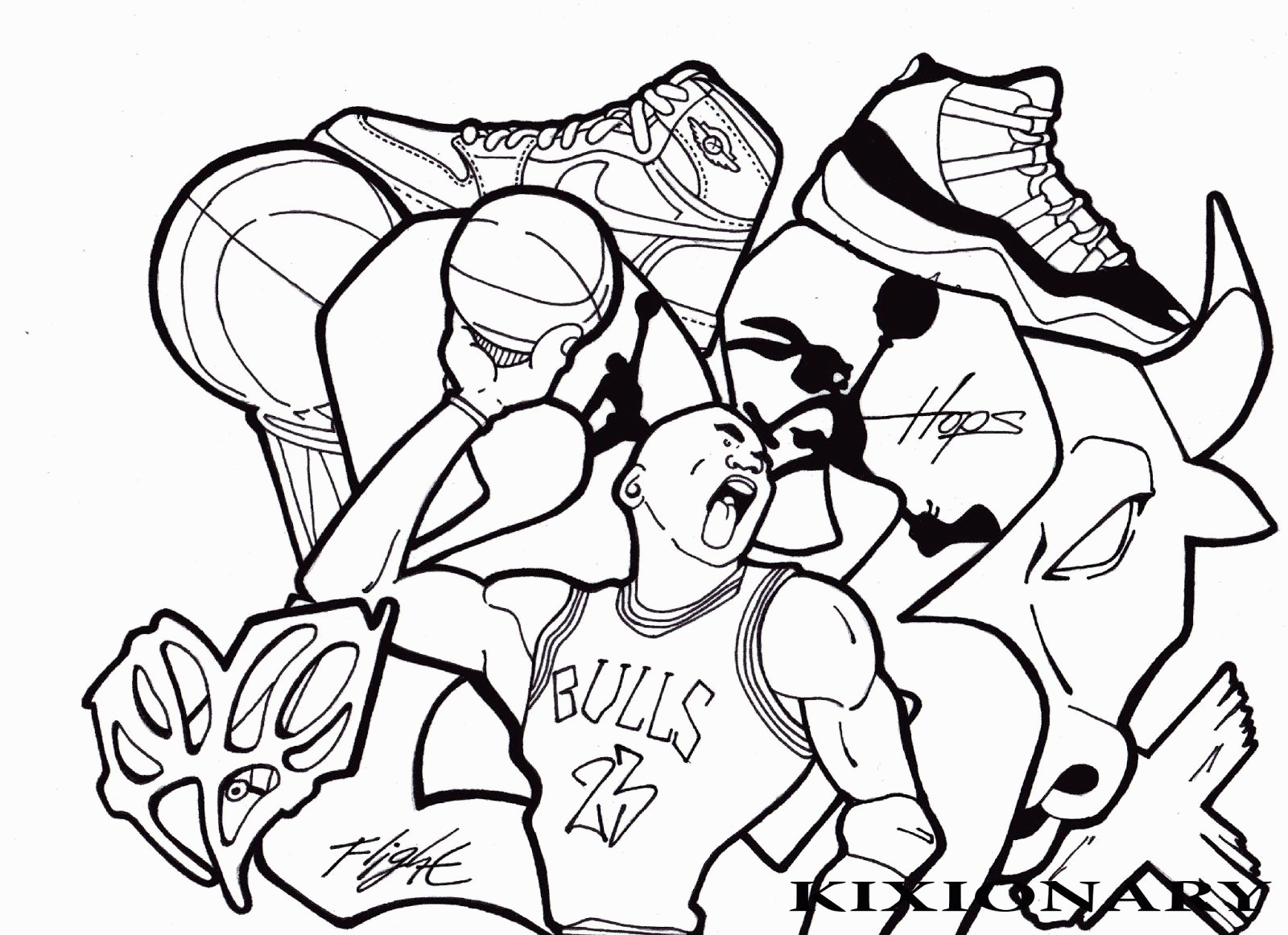 Michael jordan coloring printables