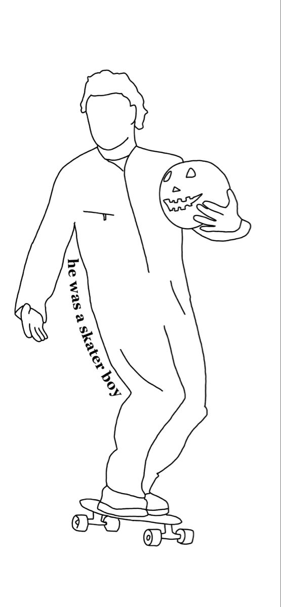 Spooky halloween coloring page with michael myers