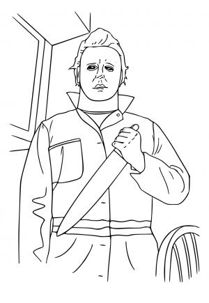 Free printable michael myers coloring pages sheets and pictures for adults and kids girls and boys