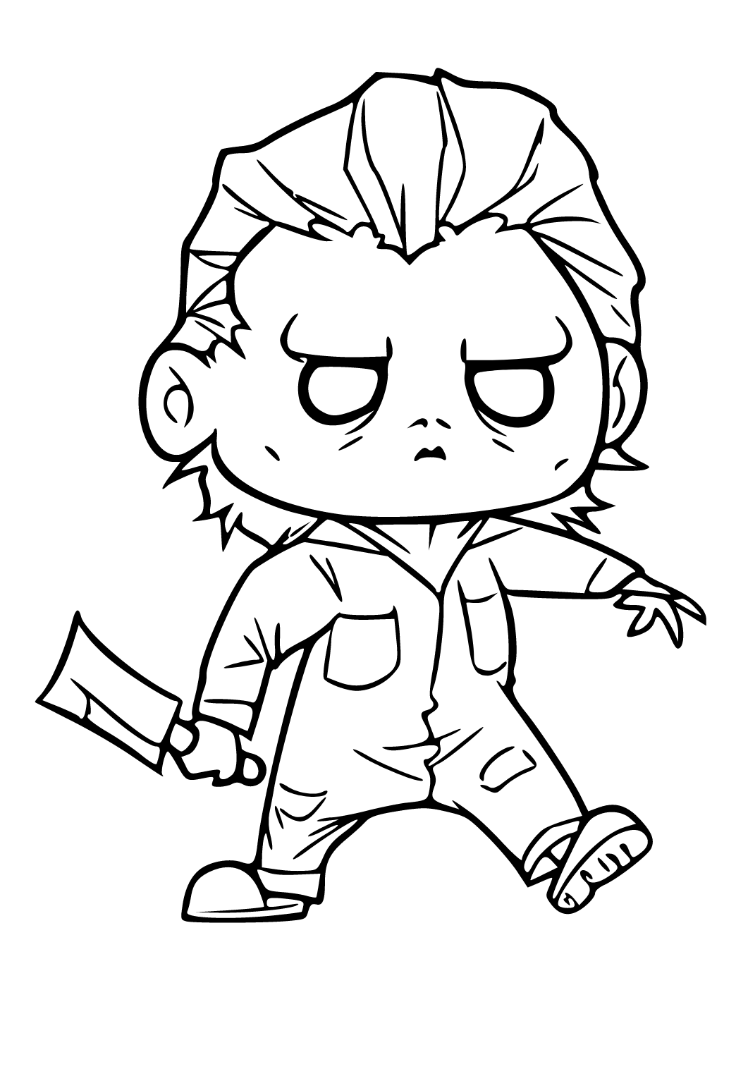 Free printable michael myers cute coloring page sheet and picture for adults and kids girls and boys