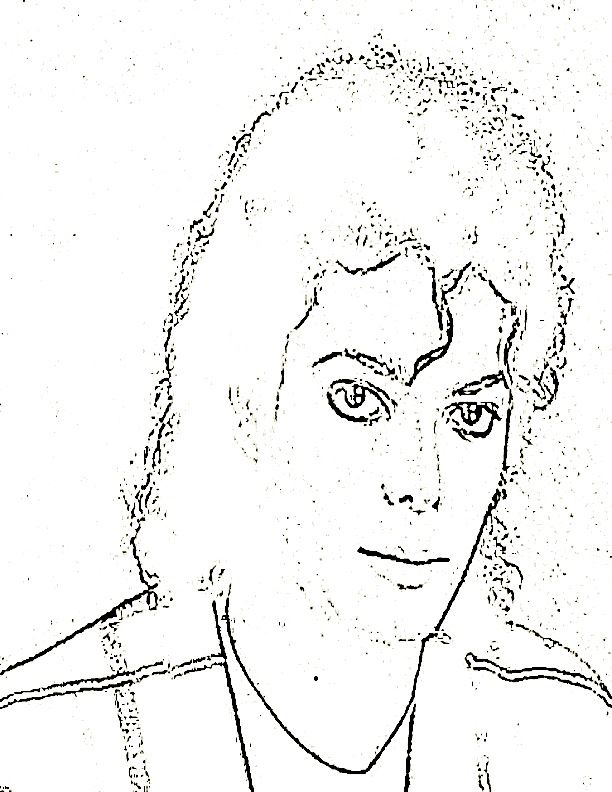 Coloring page of michael jackson