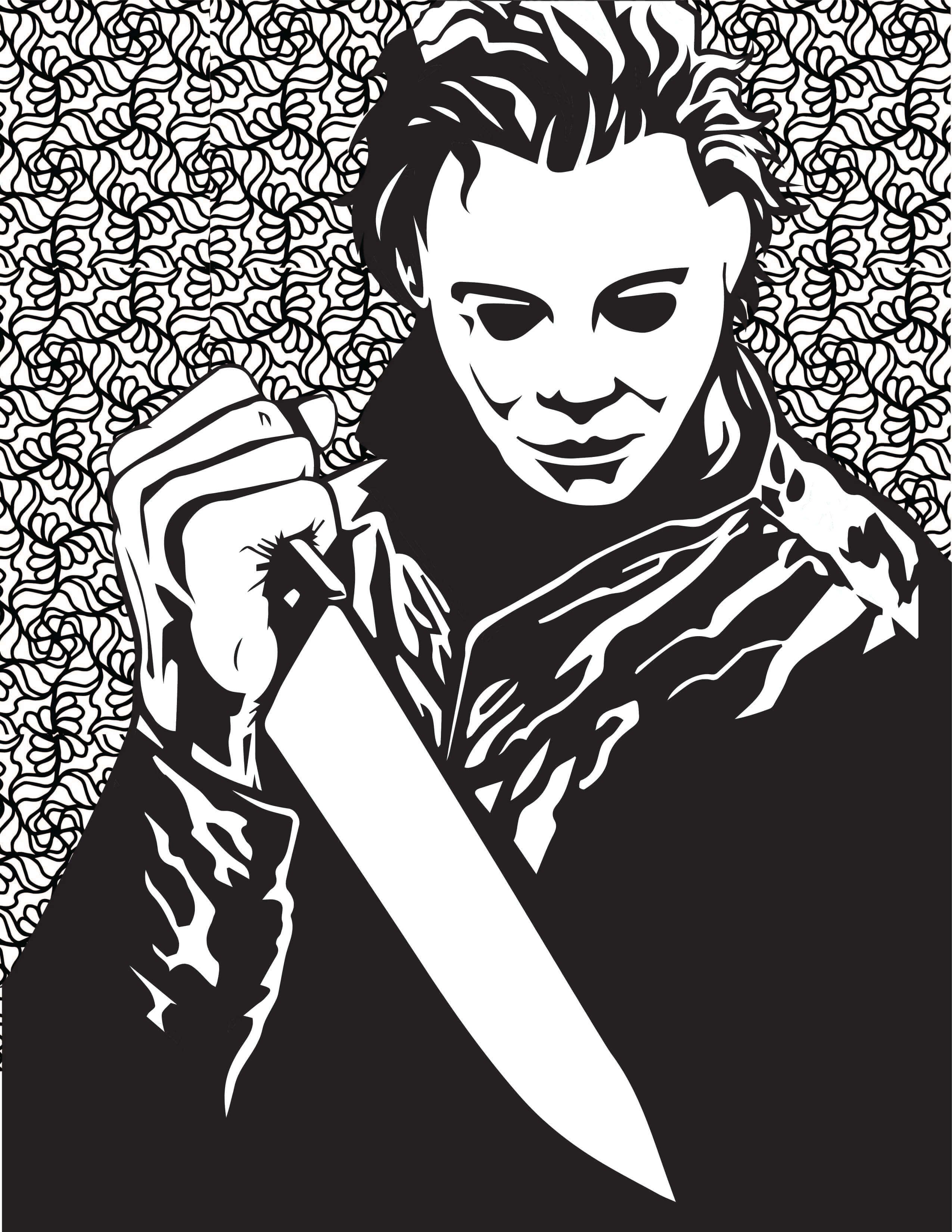 Michael myers halloween scary coloring pages halloween coloring pages