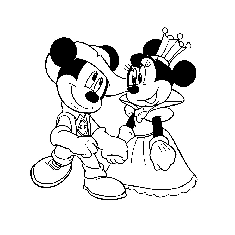 Mickey and his friends to color for kids