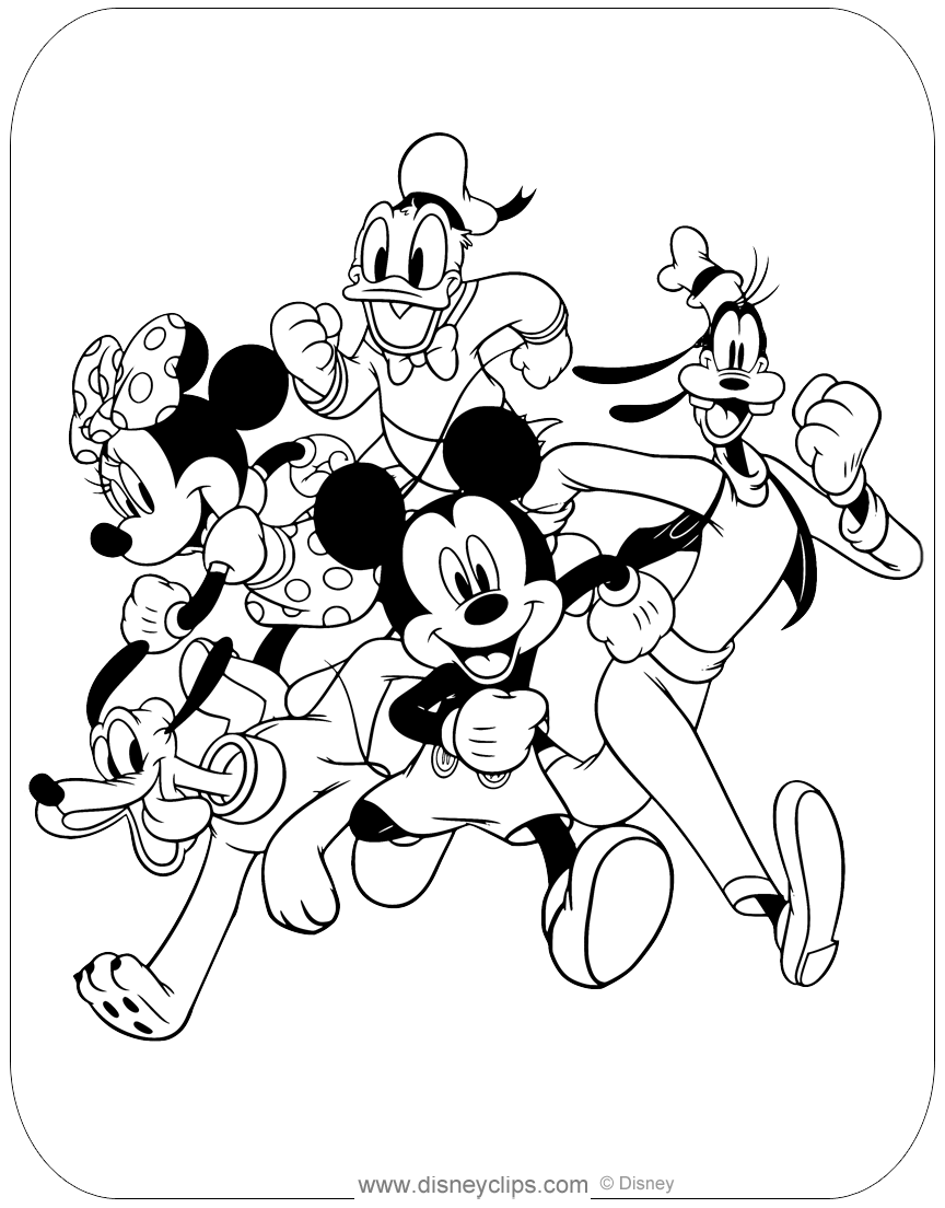 Mickey mouse friends coloring pages