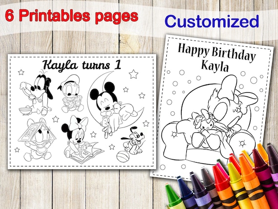 Baby mickey mouse coloring pages party favors minnie mouse birthday party favor minnie mouse coloring book activities