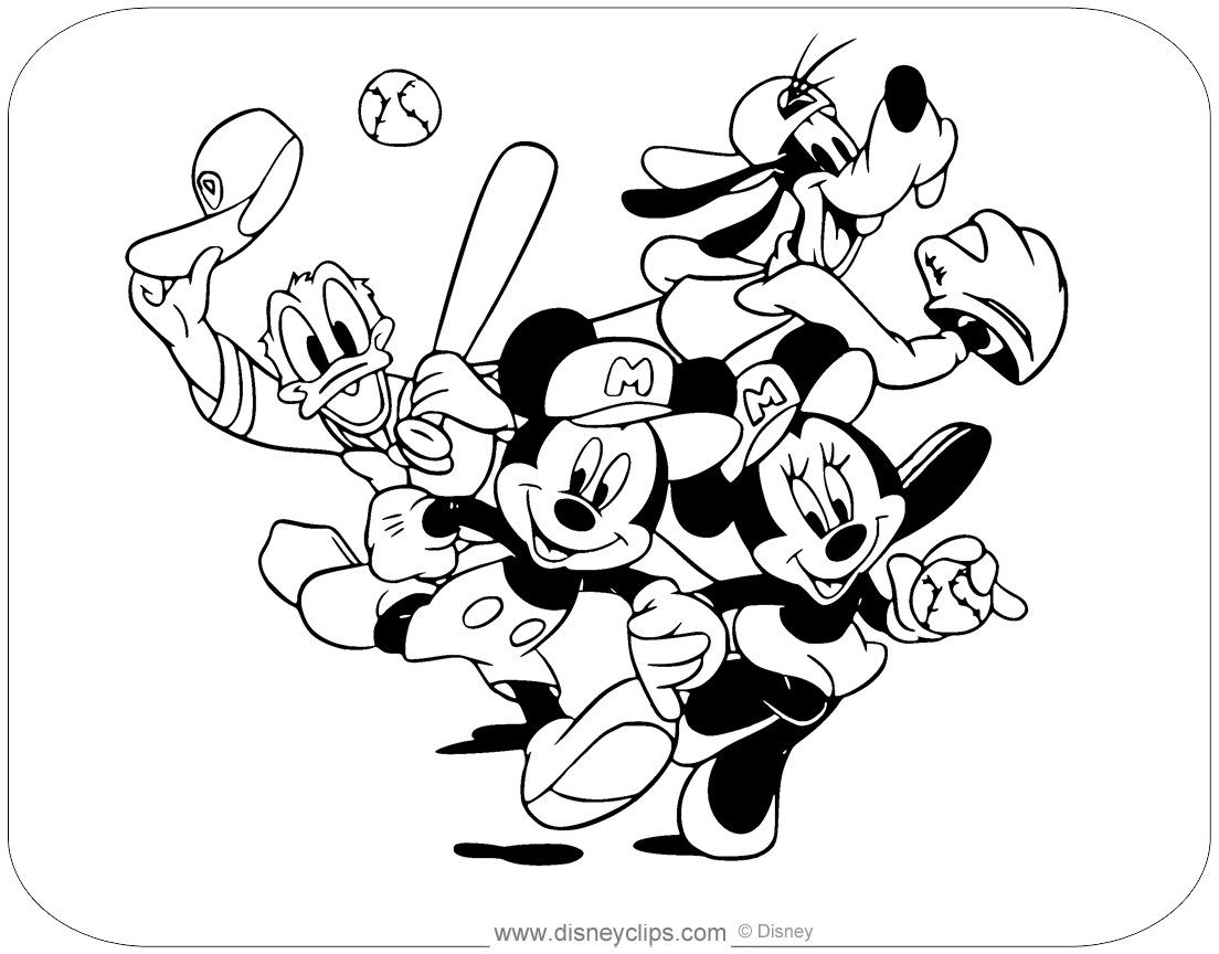 Mickey mouse friends coloring pages