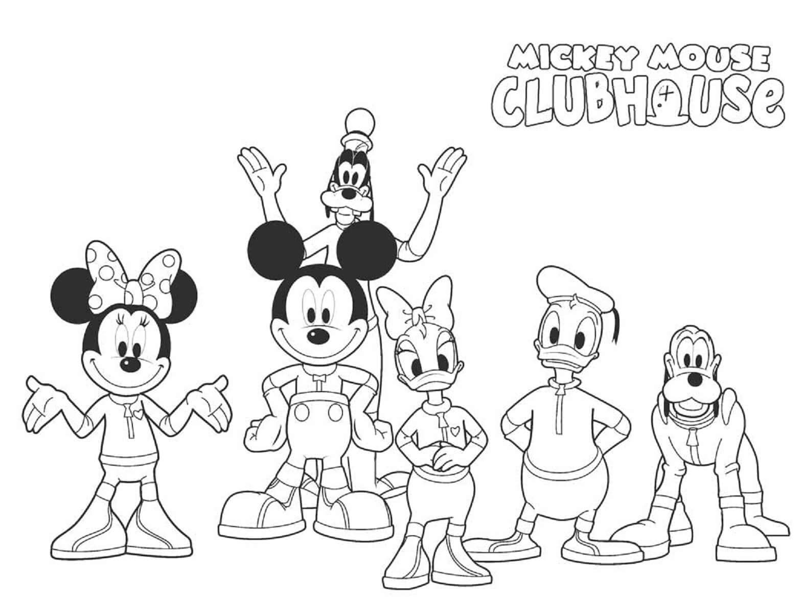 Mickey mouse and friends coloring page