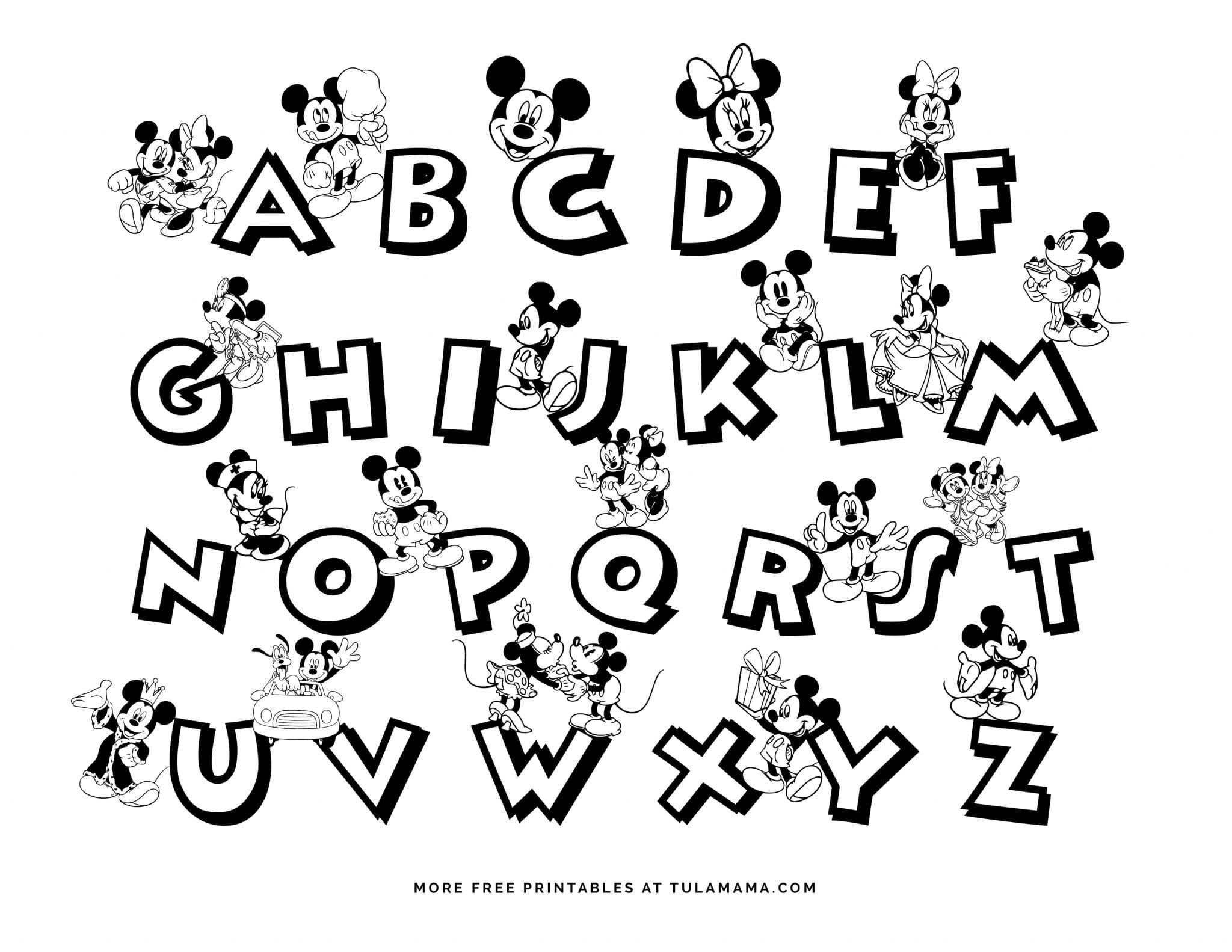 Free printable mickey mouse abc coloring pages abc coloring pages owl coloring pages mickey mouse abc
