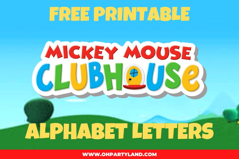 Free printable mickey mouse clubhouse alphabet