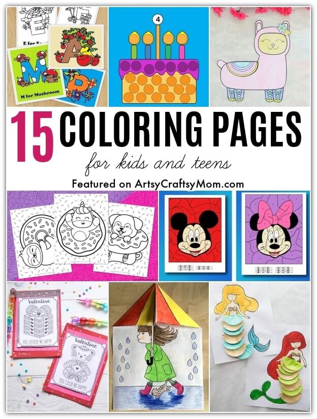 Pretty printable coloring pages for kids