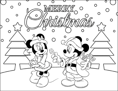 Printable mickey mouse christmas cards