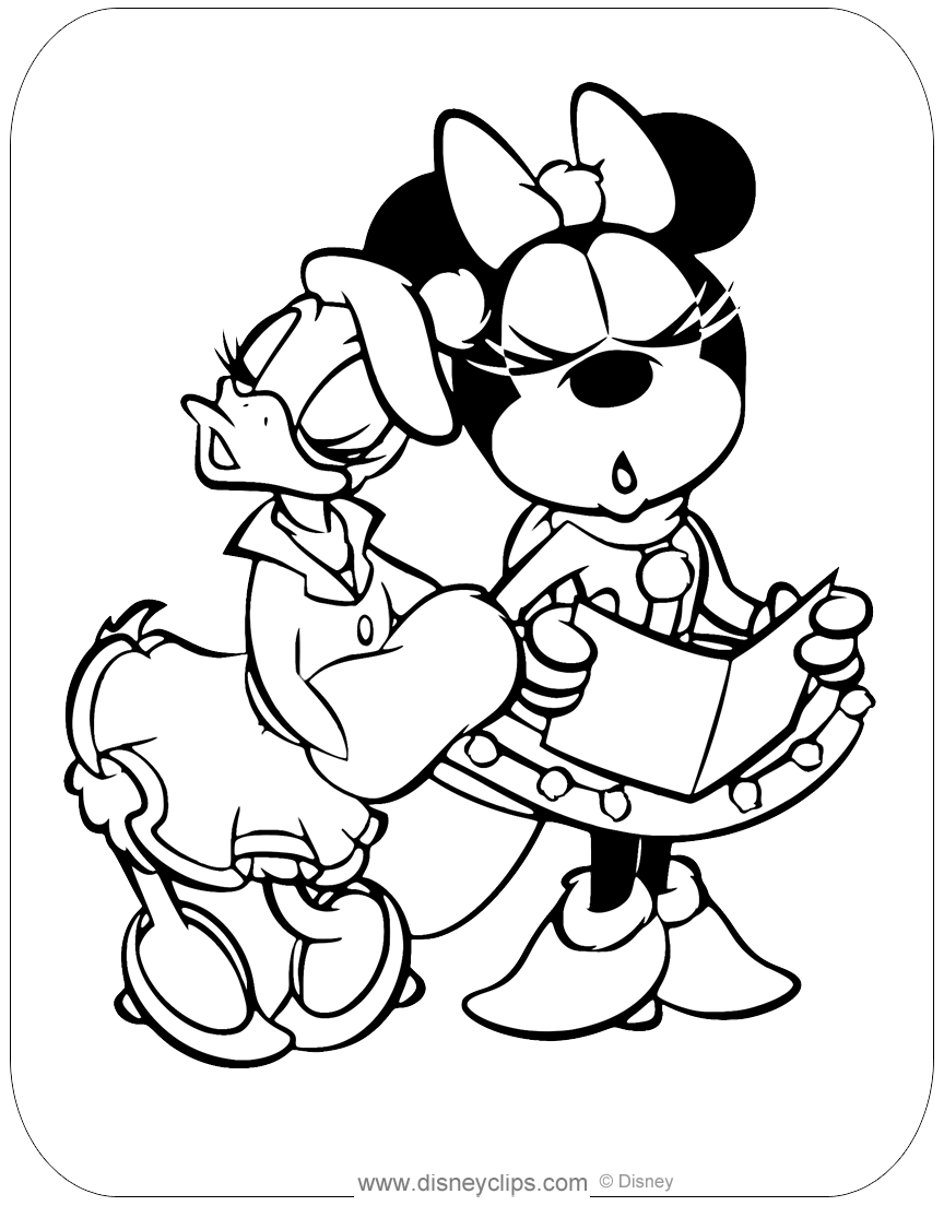 Mickey mouse friends christmas coloring pages