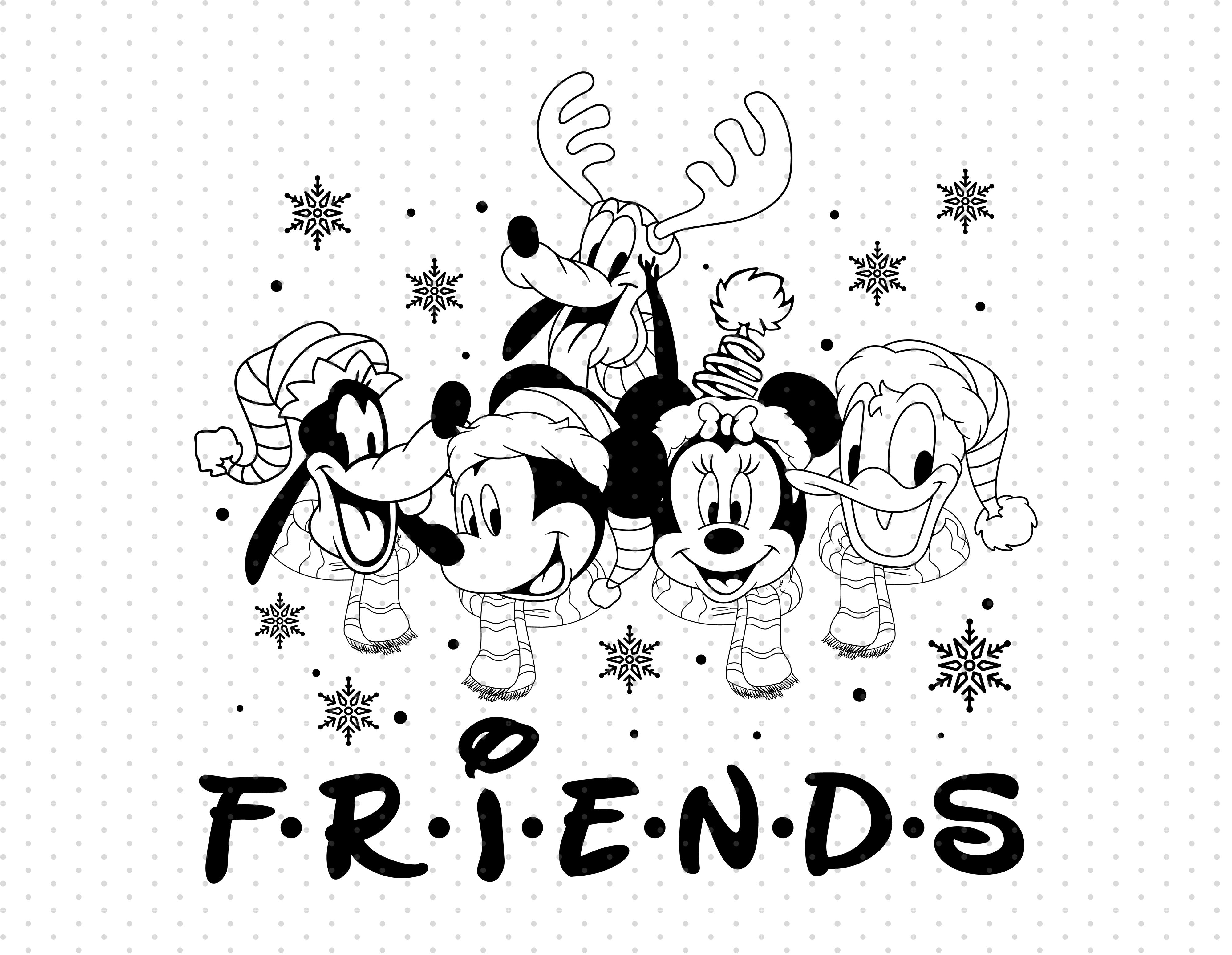 Mickey mouse and friends surprise christmas svg merry christmas svg