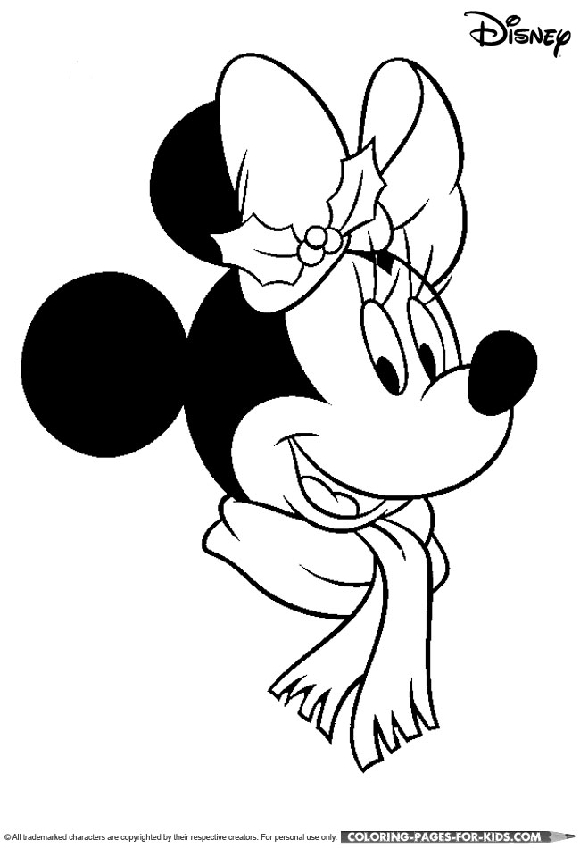 Disney christmas coloring book page