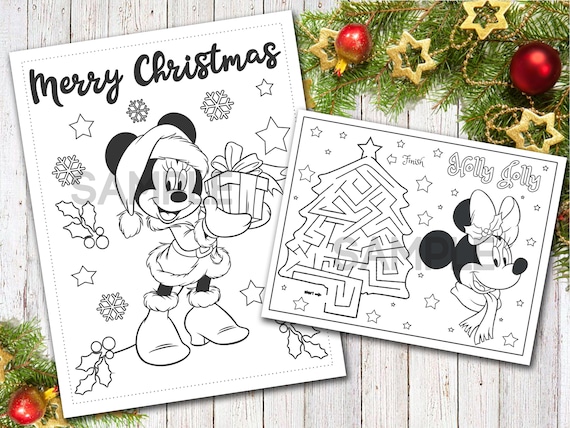 Christmas coloring pages minnie mouse christmas coloring pages birthday minnie mouse coloring pages christmas coloring placemat
