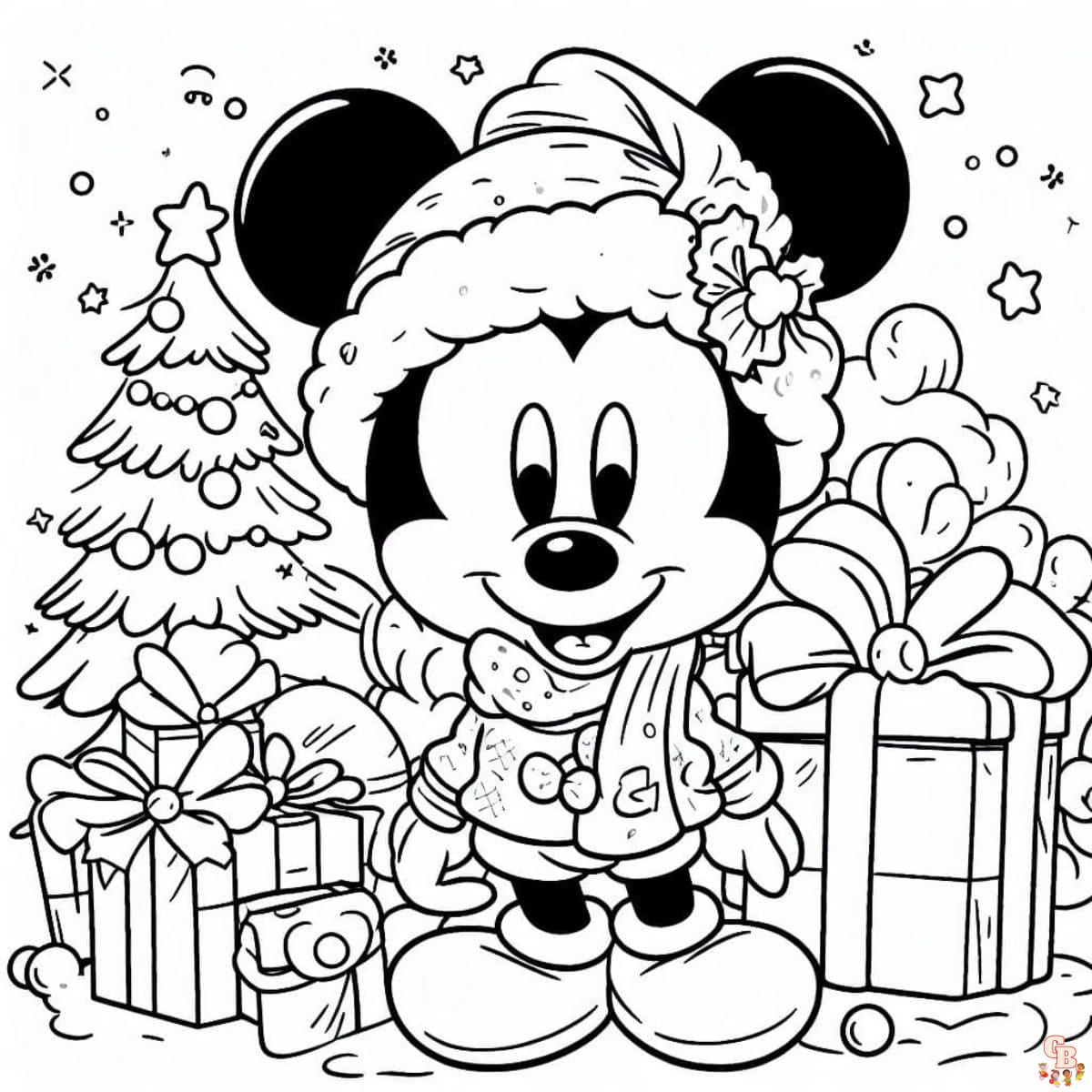 Disney christmas coloring pages free printable for kids