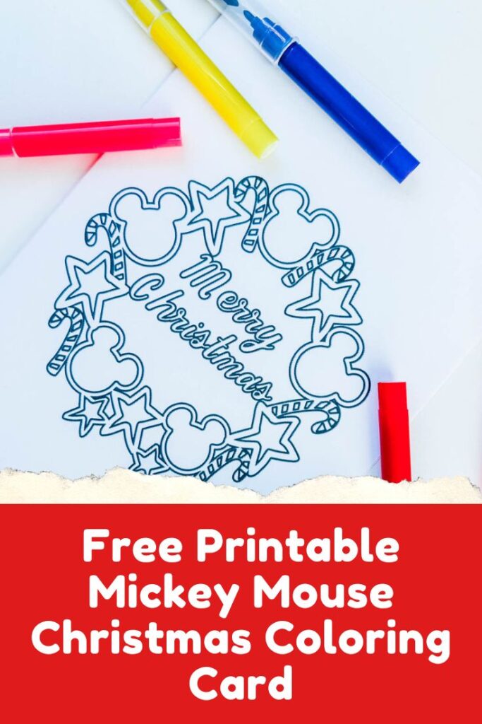 Mickey mouse christmas coloring card â extraordinary chaos