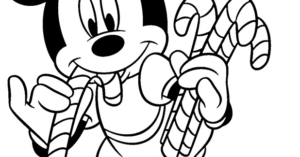 Mickey and minnie mouse christmas coloring pages team colors