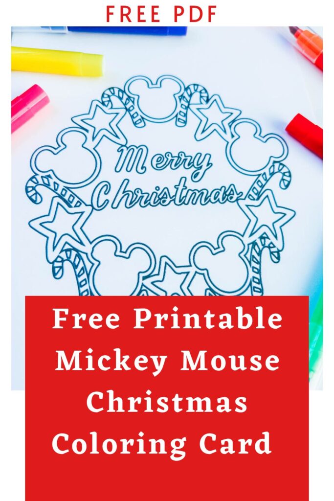 Mickey mouse christmas coloring card â extraordinary chaos