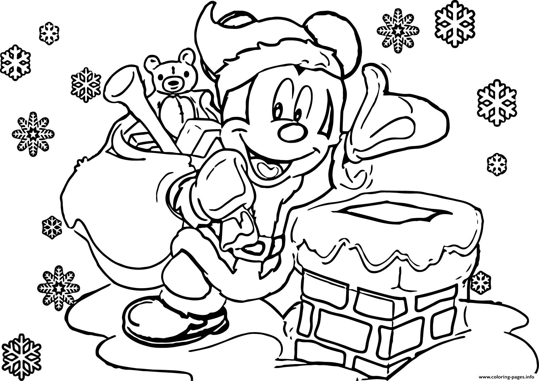 Disney christmas color coloring page printable