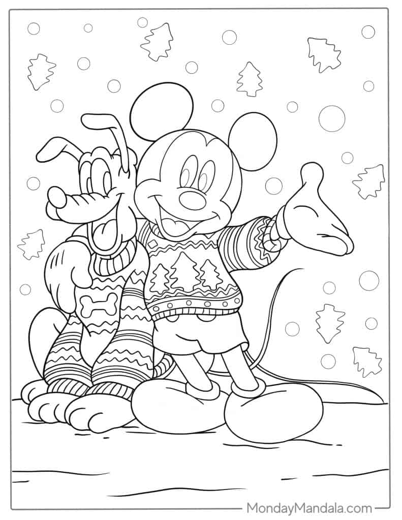 Mickey mouse coloring pages free pdf printables