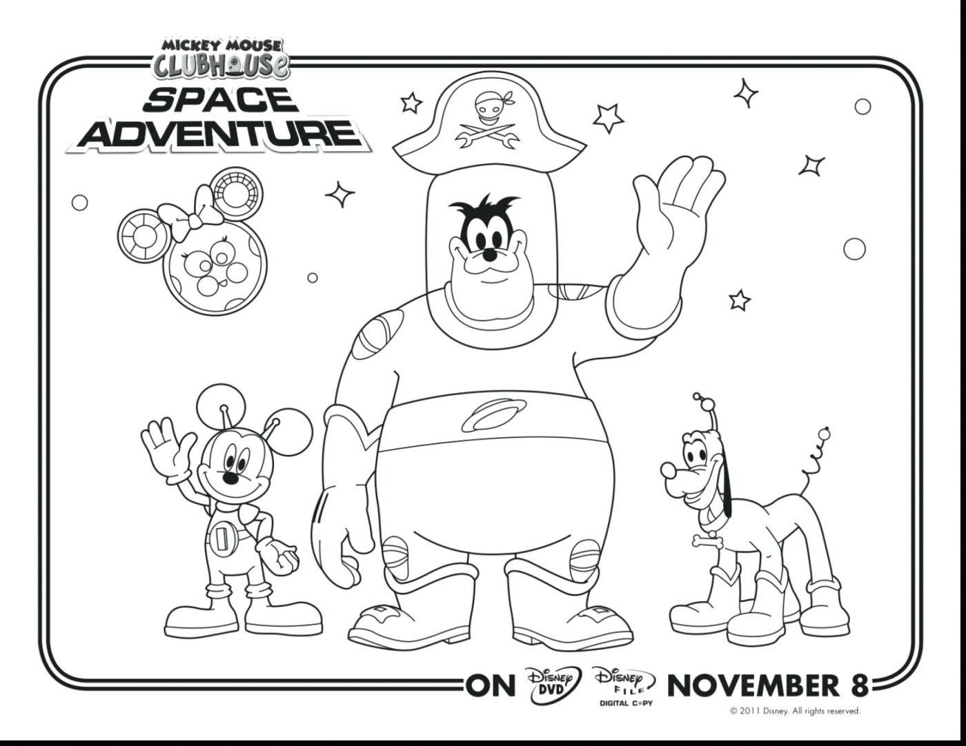 Colorful mickey mouse clubhouse coloring pages