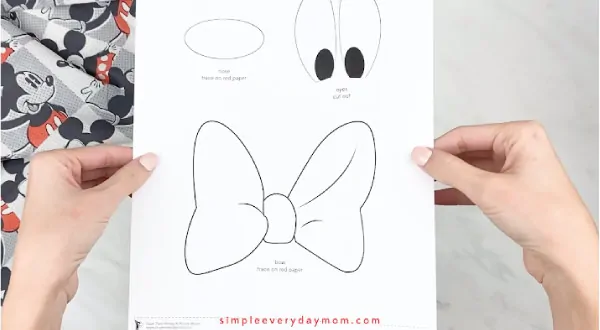 Minnie mickey mouse paper plate craft free template
