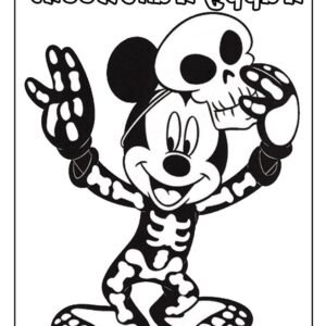 Halloween mickey mouse coloring pages printable for free download