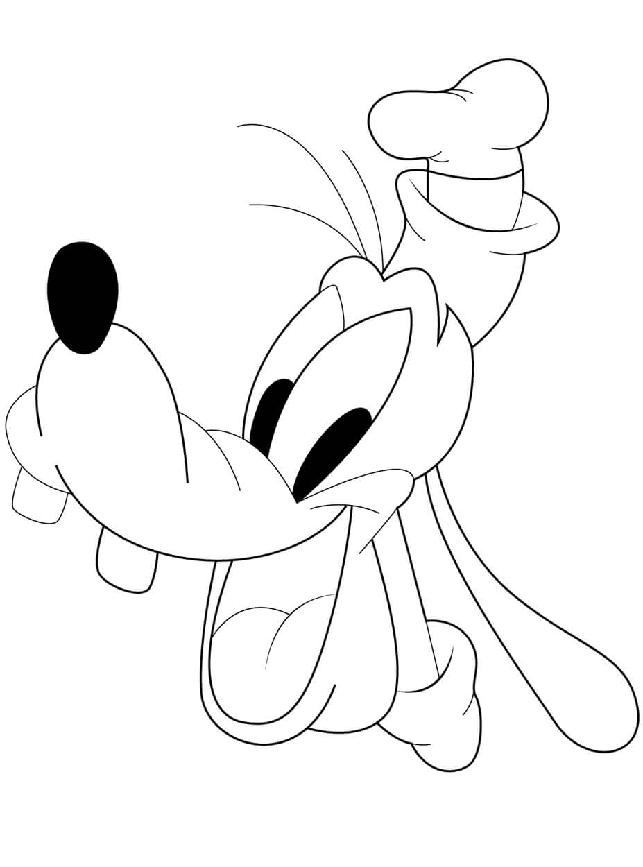 Goofy head coloring page