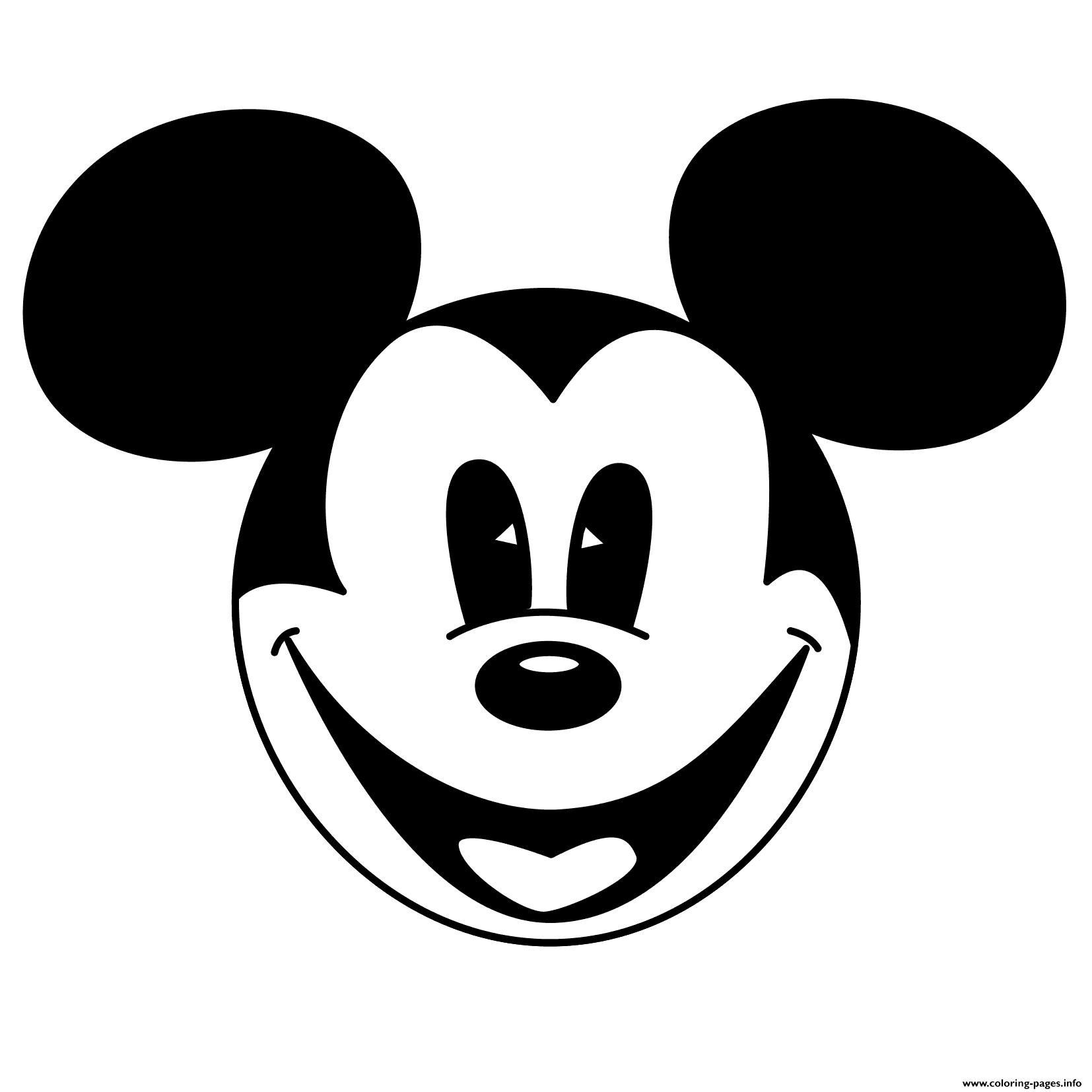 Head of smiling mickey disney sdb coloring page printable