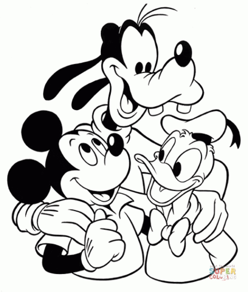 Get this free mickey mouse coloring page to print