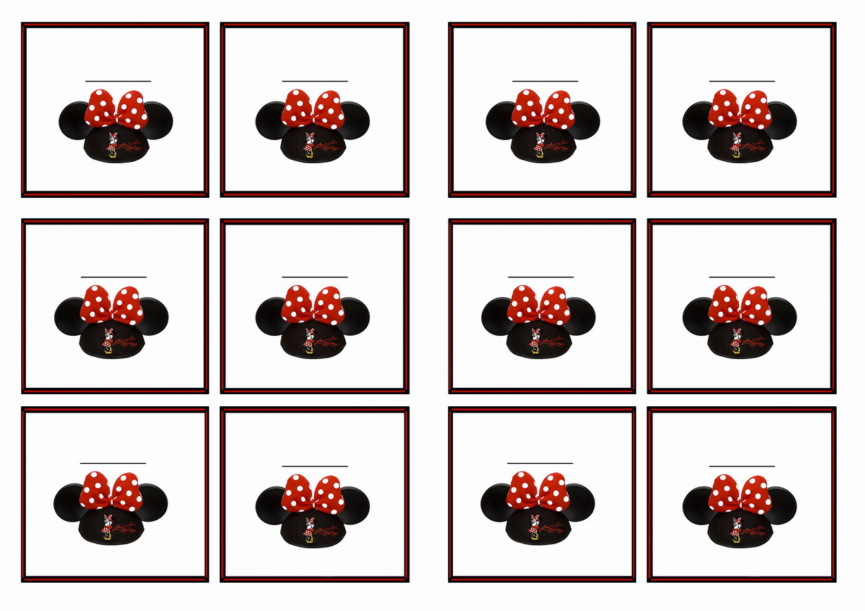 Mickey name tags â birthday printable