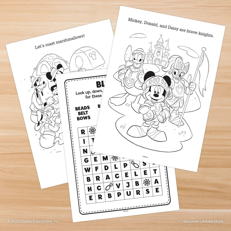 Disney mickey mouse fun house page gigantic coloring book paperback