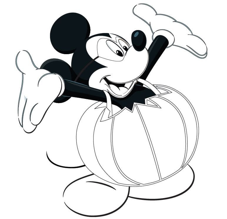 Mickey halloween coloring pages printable for free download